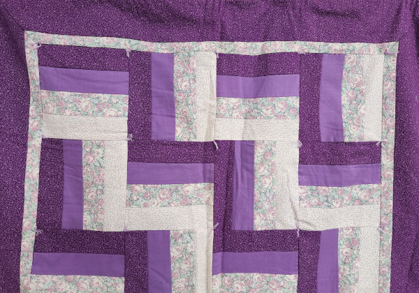 purple rail fence quilt image